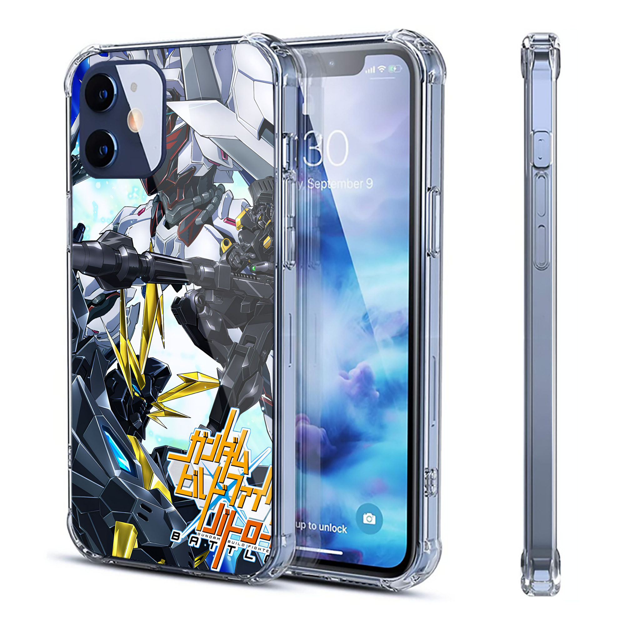 （画像用） 機動戦士ガンダム Mobile Suit Gundam 【iPhone 12シリーズ対応】透明スマホケース（クリアソフトケース）